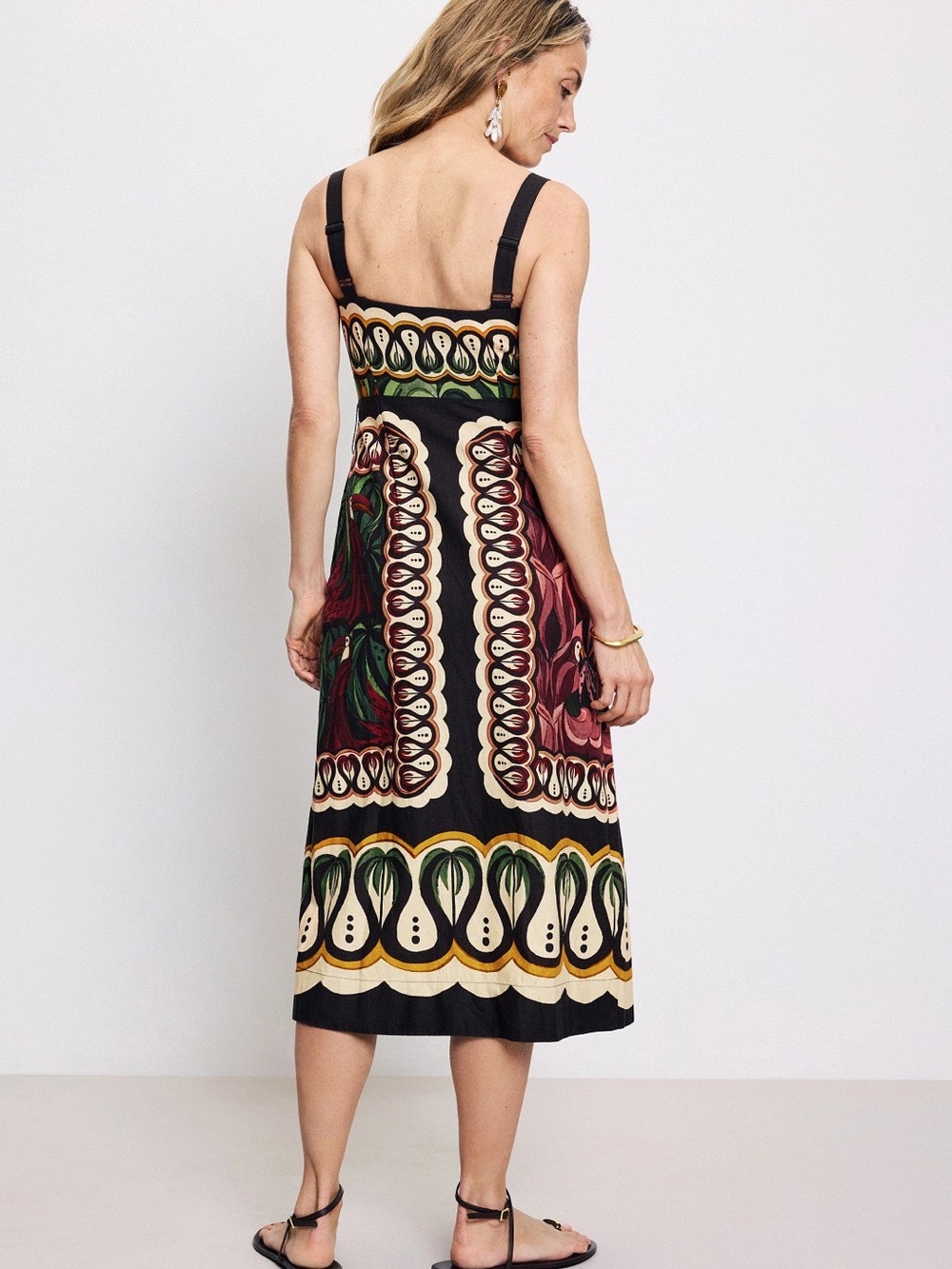 NWT Farm Rio Coconut Tree Flow Scarf Dress Size Small - Picture 3 of 6